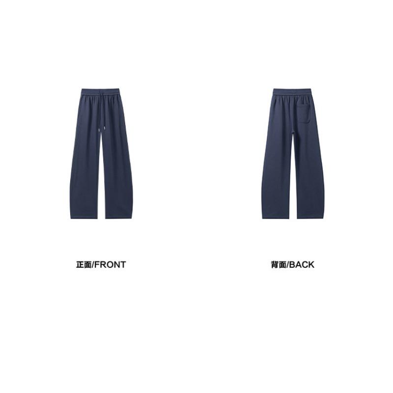 Men American Retro Lazy Style Loose Wide Leg Straight Casual Sweatpants