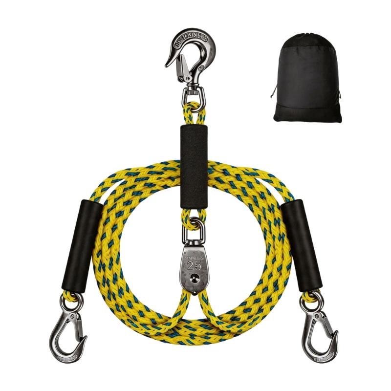 Heavy Type Boats Tow Rope With Stainless Steel Connector Water Sports Tow Line For Kayaks Ski And Small Yachts