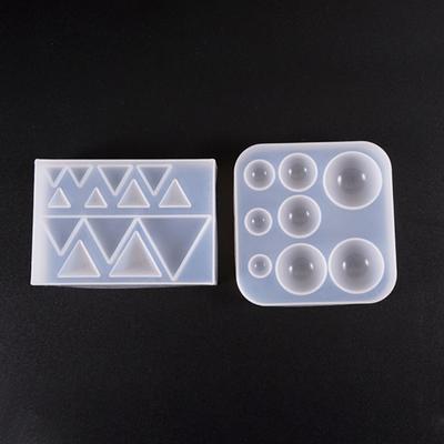For Triangle Round Epoxy Mold Earring Pendant Silicone Mold DIY Resin Jewelry Ma