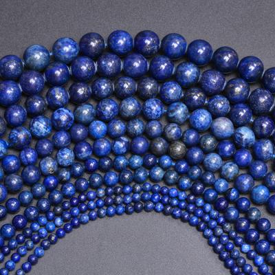 40/30/20/20/15 Stück 4/6/8/10/12 mm Lapislazuli, runde Natursteinperlen zum Selbermachen, Armband, Ohrring, handgefertigt, Perlenmaterial