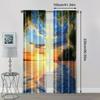 2pcs, Window Curtains Beach Sunrise Sunset Natural Scenery Versatile Polyester Fabric,Without Electricity Family Party Perfect