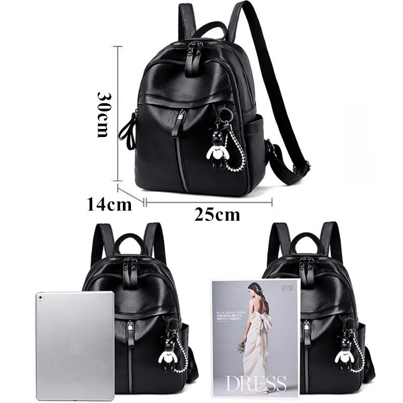 Rucsac de Cumpărături de Călătorie din Piele PU Vintage pentru Femei, Genți Școlare pentru Studenți, Rucsac cu Fermoar de Călătorie pentru Femei de Mare Capacitate