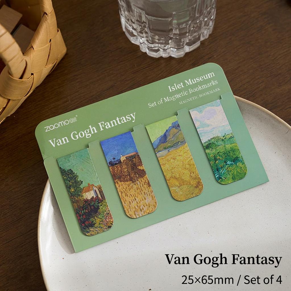 Magnetic Bookmark Paper Stationery Vintage Famous Painting Book Mark Artistic Book Marks Aesthetic Creative Student Office Gift