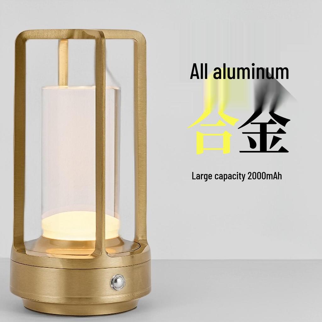 Rechargeable LED Desk Lamp: Portable Outdoor Camping and Bedroom Night Light with Eye Protection