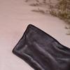 Retro Pleated Genuine Leather Long Wallet with Card Slots and Bill Compartments