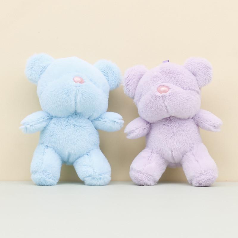 Cute Plush Bear Keychain Soft Short Plush Toy Adorable Gift For Kids
