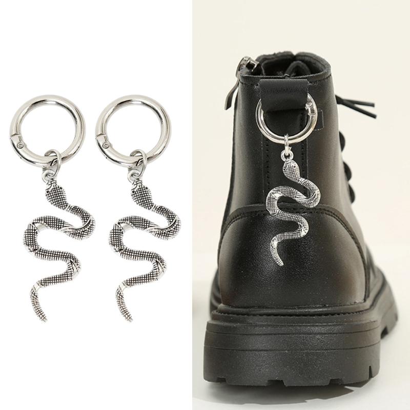 1Pair Tibetan Style Boot Shoe Charm Sophisticated Snake Shoe Pendant Dainty Keychain Charm Ornament Shoe Accessory