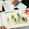16 Colors Watercolor Sets Mini Painting Pigments  for Art Drawing Sketching