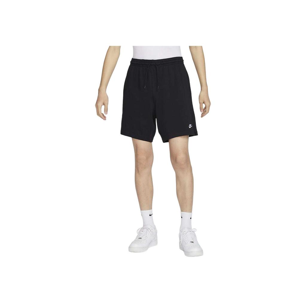 Nike Club Logo Embroidered Drawstring Knit Sports Shorts Men shorts Black FQ4361-010