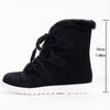 Fashion Winter flat lace up snow boots new women's thick cold resistant warm simple comfortable versatile women's cotton shoes