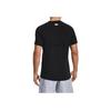 Under Armour Solid Color Letter Logo Print Crew Neck Short Sleeve T-Shirt Men Tops Black 1361683-001