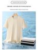 Summer Casual Lyocell Round Neck T-Shirt - Breathable Short Sleeve Base Layer