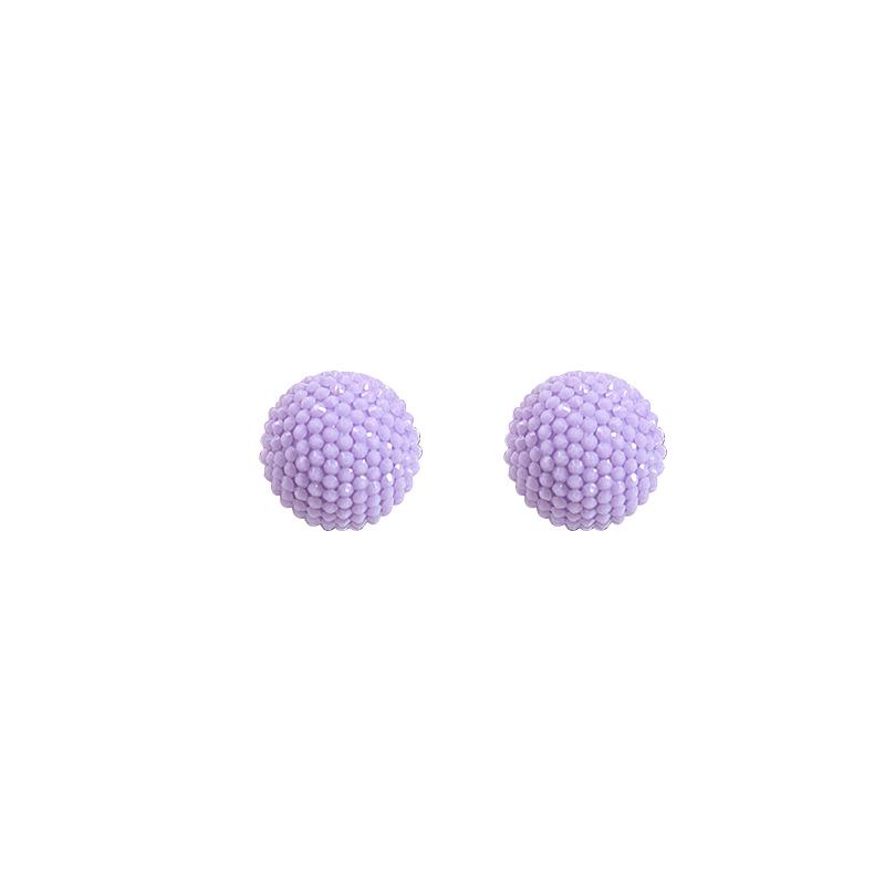 Silver Heart Stud Earrings: Fresh, Simple Geometric Design with Convex Surface and Cute Dangle Style