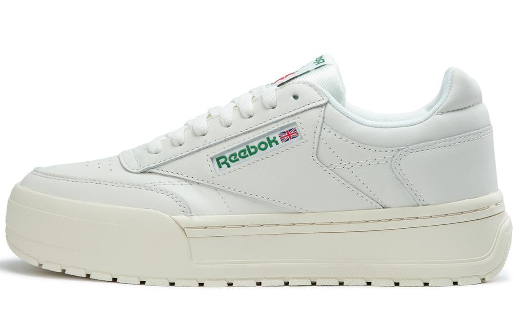 Reebok CLUB C MEGACOURT Abrasion Resistant Height Increasing Low top Skateboard Shoes Unisex White 100221376