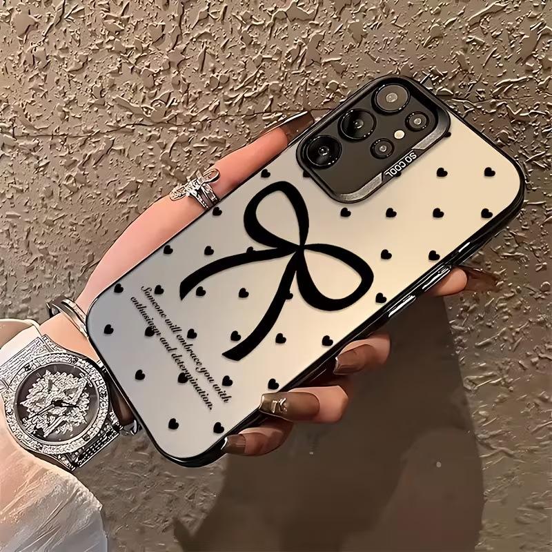 ins Korean girl wind phone case, black polka dot bow, iPhoneAIR anti-drop and sweat-proof protective case.