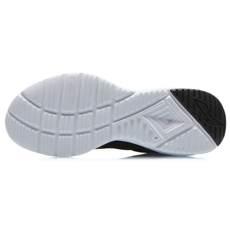 Li Ning Casual Shock Absorbing Reflective Wear Resistant Non Slip Low Top Running Shoes Women Sneakers Gray Black ARSR046-3