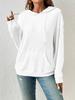Damen Kapuzenpullover mit langen Ärmeln, Stricktop, A-Linie, lässig, gestreift, mit Tasche, Hoodie 2026 Frühling, tägliches Sweatshirt
