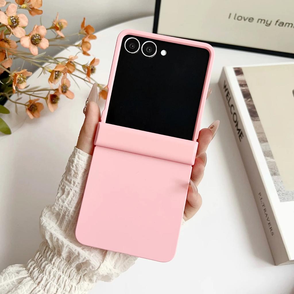 Z Flip7 FE Dopamine Candy Color Matte Phone Case for Samsung Galaxy Z Flip 7 6 5 Flip 4 3 5G Hinge Protective Hard Back Cover