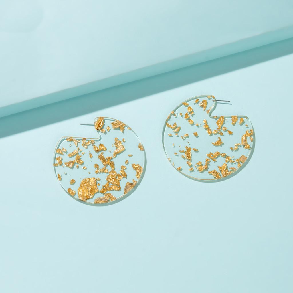 Fashionable Style Western Round Alloy Earrings For Women Simple Design Geometric