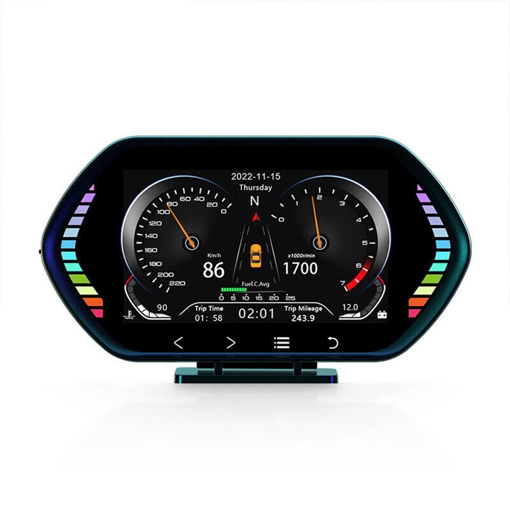 Multi-function HD Instrument F12 HUD OBD2 GPS Car Head Up Display Windshield Car Speedometer Security Alarm