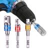 Hex Shank Socket Adapter Set for Impact Driver 1/4" 3/8" 1/2" 3PCS Drill Bit Extension