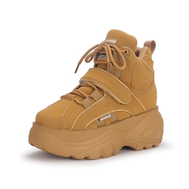 

Кроссовки женские на каблуке и платформе, новые туфли-лодочки 2025 года, кроссовки женские на каблуках, танкетки, массивные туфли для женщин, роскошная женская обувь высокого качества 35