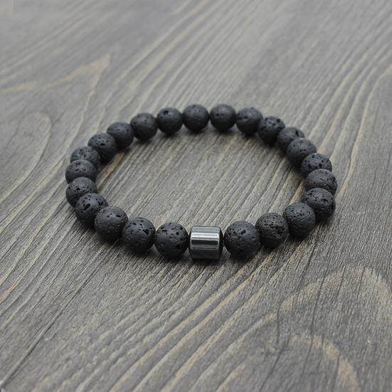 Beaded Bracelet Magnetic Decorative Rope Elastic Stress Stretch All-match Relief Gift 8mm Natural Faux Stone