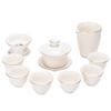 Lamb Fat White Porcelain Gongfu Tea Set - Customizable Tea Cups & Business Gift 