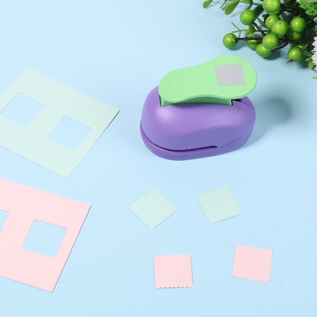 Square Postage Stamp Puncher Portable Stamp Hole Punch Tool Precise Crafting Paper Punch for Scrapbooking Message Card Bookmark