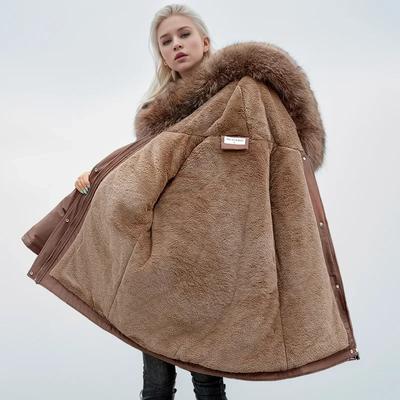 Medium Long Parkas Winter Jacket Women Removable Lining Hooded Clothes Female Down Cotton Warm Coat