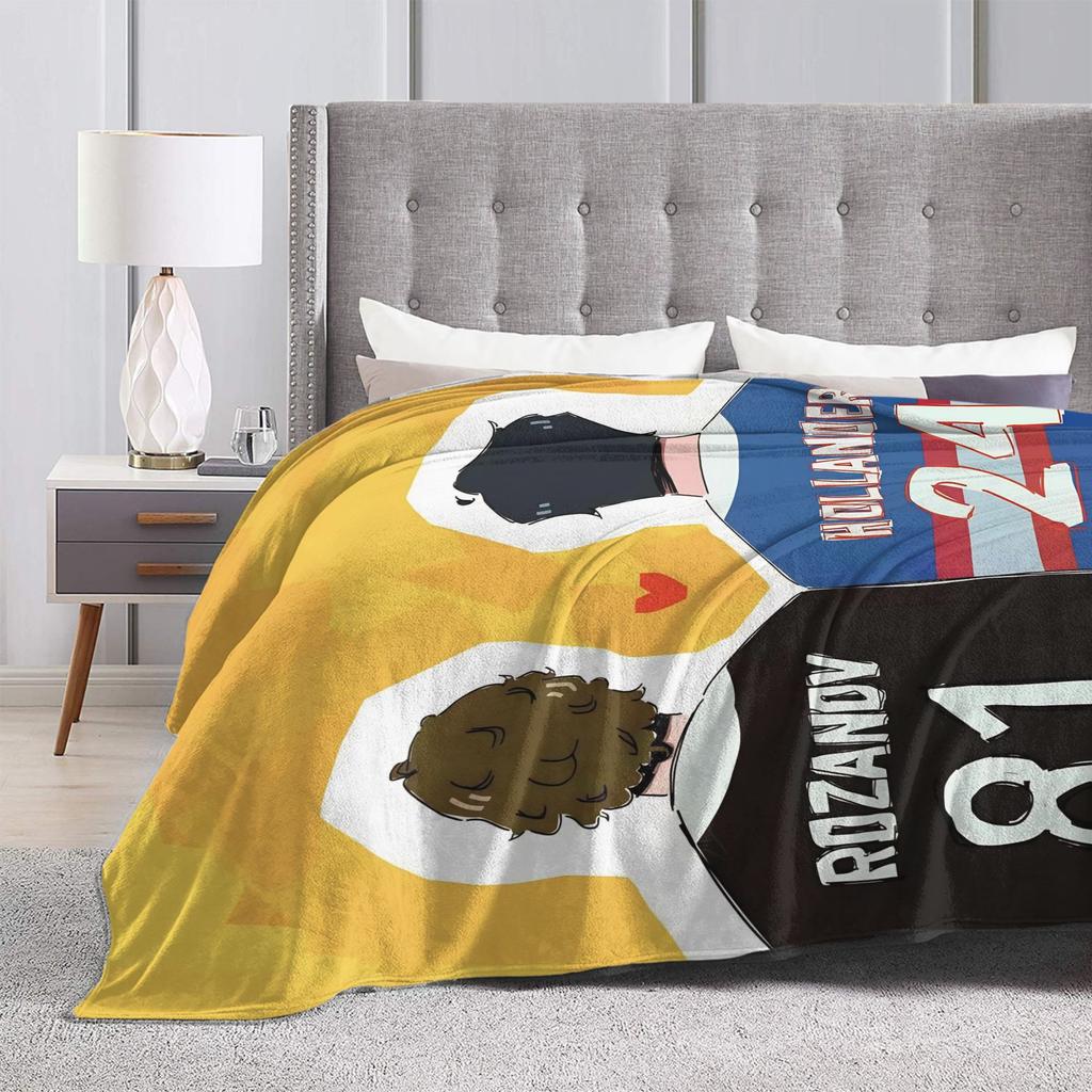 Heated Rivalry Knitted Blanket Fleece Hollanov 81 24 Lightweight Throw Blanket for Bedding Couch Bedroom Quilt