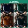 Elegant Polyester Blouse With Ruffle Long Sleeves For Office And Casual Wear