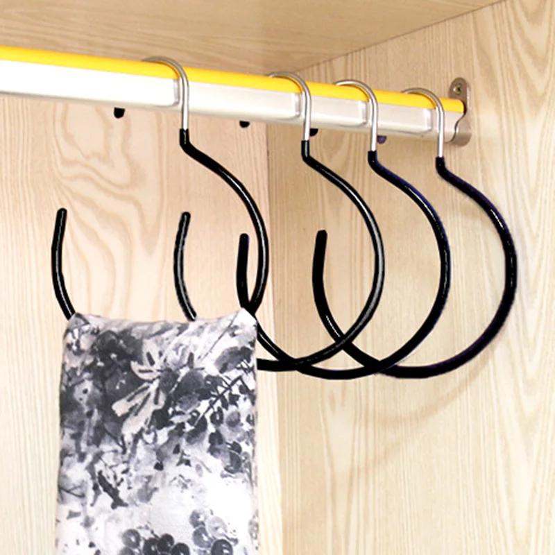 Multi-Functional Space-Saving Hat Scarf Hanger Non Slip Round Scarf Holder Belt Scarf Ring Hanging Hook Versatile Closet Hanger