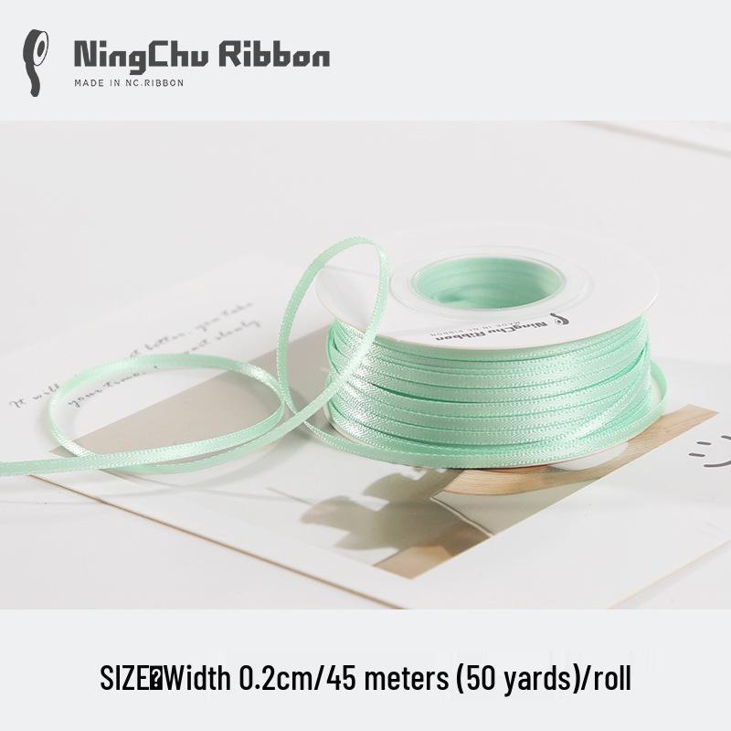 2mm Double-Sided Satin Ribbon Bookmark for Wedding Bows and Gift Wrapping