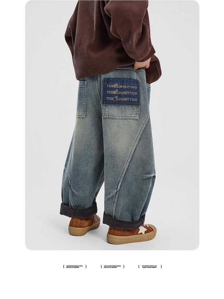 Boys' Fleece-Lined Jeans: Winter 2025 Style for Kids - Thick, Warm, and Stylish Long Pants