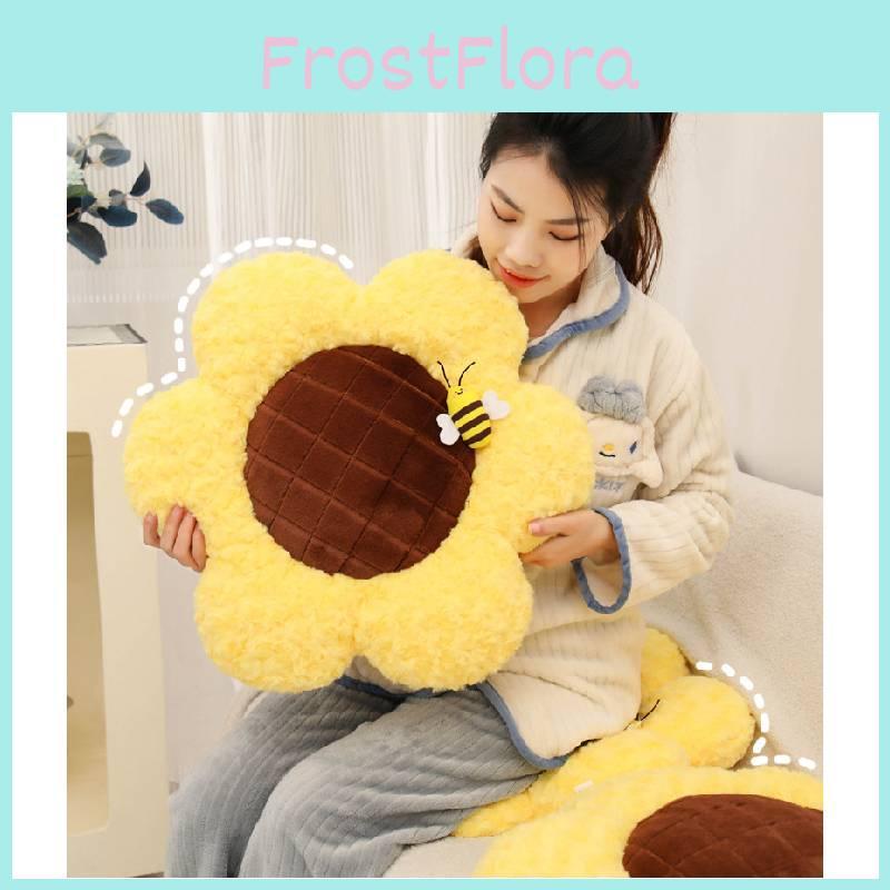 Delightful And Soft Sunflower Cushion Pillow For Relaxation And Leisure Time