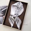 Luxury Polka Dots Square Scarf For Women Elegant Ladies Hijab Neckerchief Shawl Solid Colour Soft Stain Imitation Silk Scarves