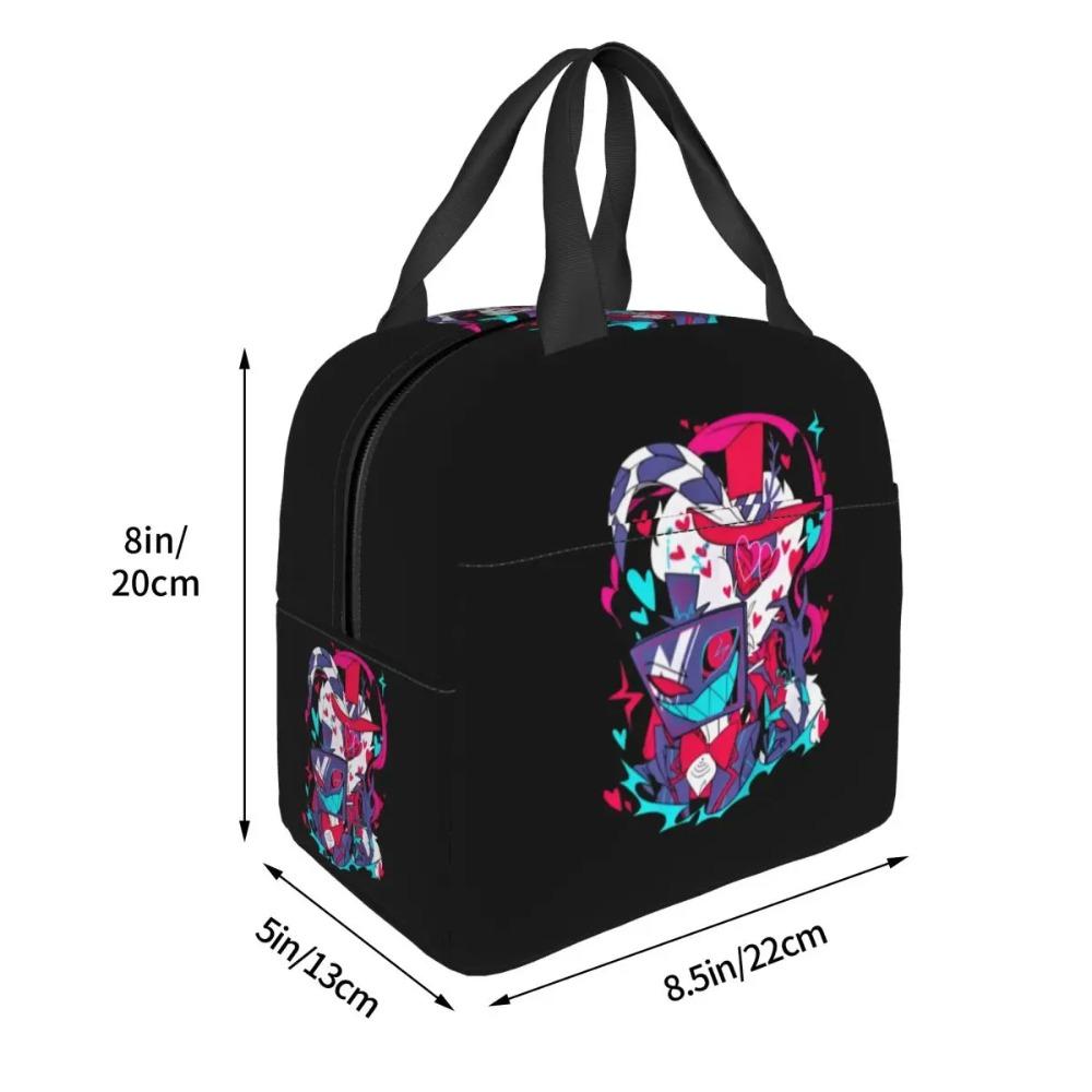 Custom Hazbins TV Show Animation Hotel Lunch Bag Men Women Thermal Cooler Insulated Lunch Boxes for Kids School