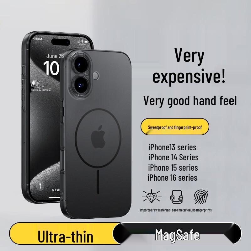 SHIYONG Magsafe Frosted Genomskinligt iPhone-skal