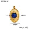 CARLIDANA Luxury Gold Plated Stainless Steel Charm Evil Eye Oval Heart Flower Colorful Natural Stone DIY Jewelry Making Women