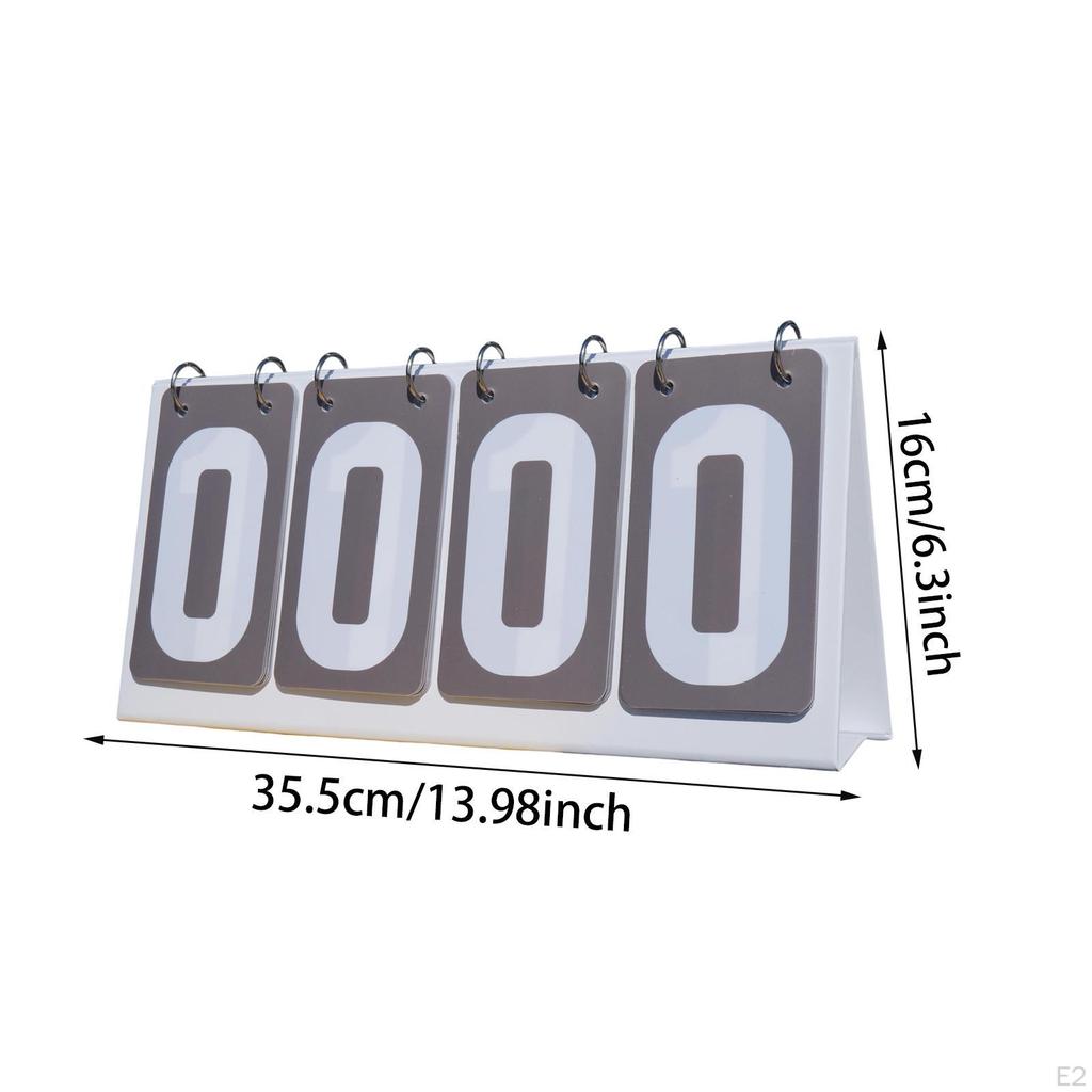 Competition Scoreboard with Flip Number Display, Tabletop Score Keeper for Volleyball Events