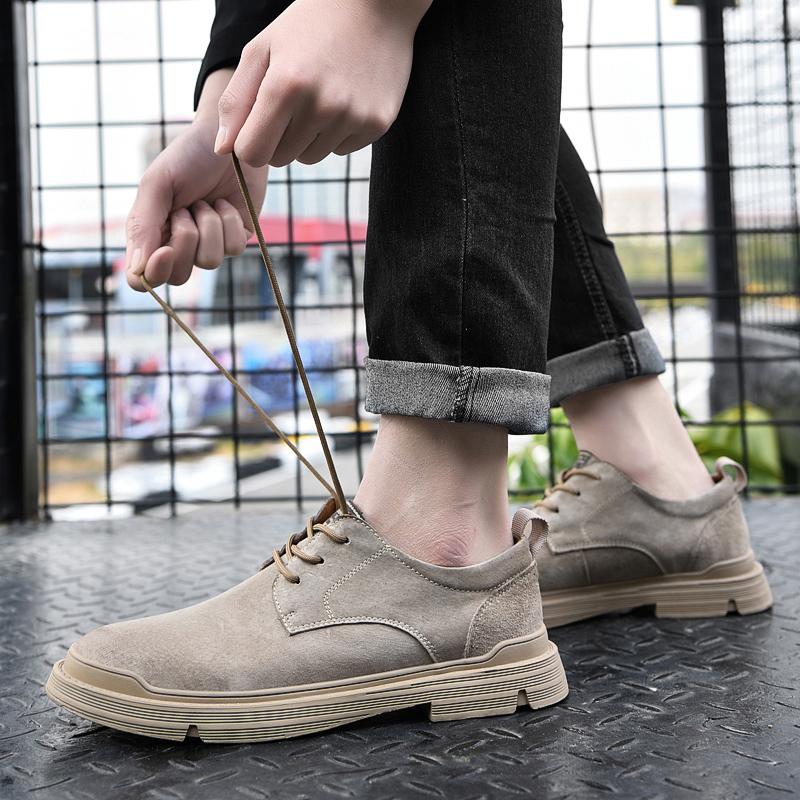 Outdoor Walking Shoes Soft Leather Tooling Shoes Men's Fashion Sewing Tooling Oxford Shoes Flats Comfortable Casual Travel Shoes