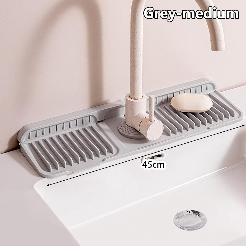 1Pcs Silicone Quick-drying Sink Mat Drying Pad Draining Mat  for Bathroom Kitchen Sink Faucet