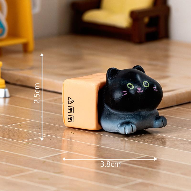 

Мультяшные фигурки кошек Бумажная коробка Модель котенка Украшения для машины Микроландшафтное украшение Сделай сам Украшение для рабочего стола Автомобиль Миниатюрное животное A1