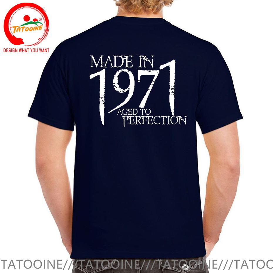 Born In 1971 Plus Size 5xl 6xl Tshirt Unisex Tshirt Homme Summer Made 1971 Aged To Perfection T Shirt Unisex Birthday Gifts Tee Shirt