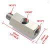 M10X1 with Side Hole 1/8NPT Car Fuel Pressure Sensor Tee Adapter Feed Line Gauge T Port Fitting -Male Female