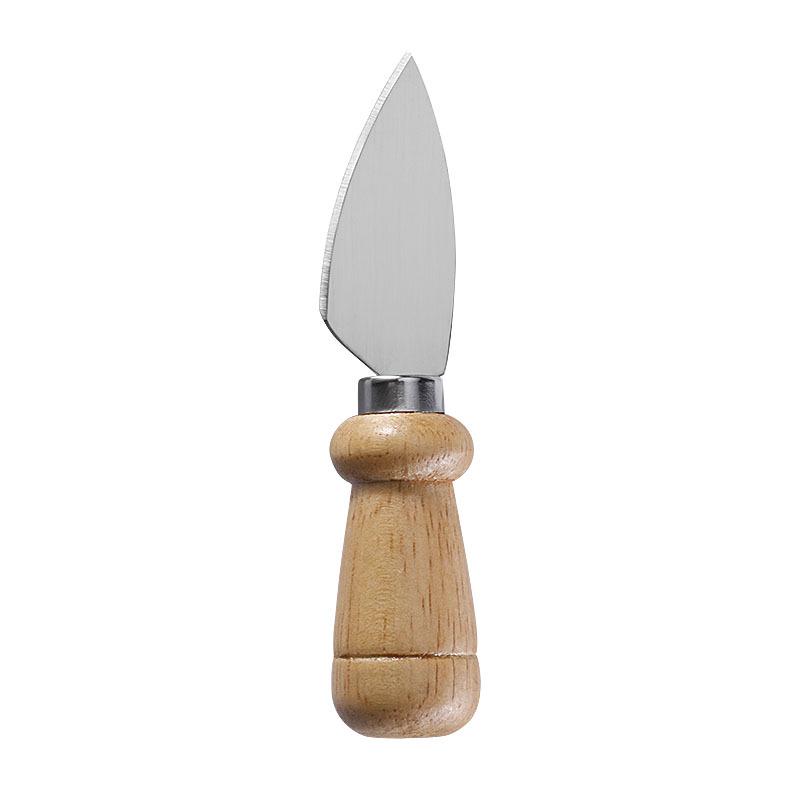 

Rubber Wood Handle Western Cutlery Set: Knife, Fork, Spoon, Cheese Knife, Butter Spreader - Stainless Steel Tableware.