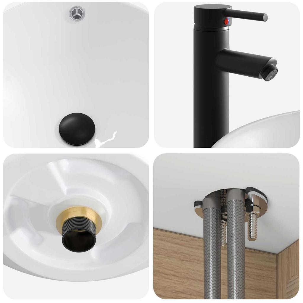 Wall Mounted Washbasin Vanity Unit Artisan Oak