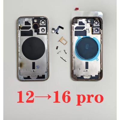 Behuizing DIY Voor 12 Tot 16 Pro Glanzende Behuizing 12 Zoals 16 Pro Voor iPhone 12 Tot 16 Pro Chassis DIY Achterkant Achterste Batterijdeksel