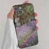 C-Claude M-Monet Art Style Phone Case Cool Black Silicone Soft For IPhone 16 15 14 13 12 11 X XR Plus Pro Max Plus
